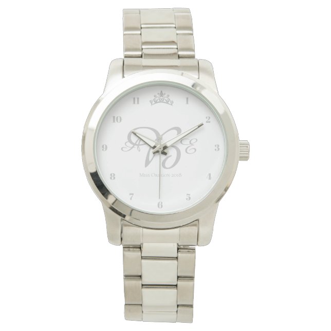 Miss USA Style Silver Crown Watch Armbanduhr (Vorderseite)