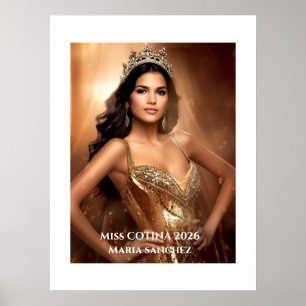 Miss-Wettbewerb Persönliches Porträt Poster