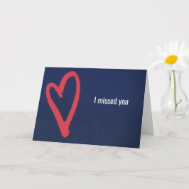 Miss You, geklopft Pink Karte