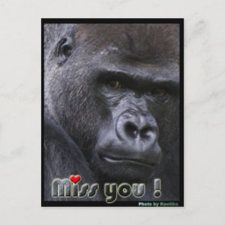 Miss you Gorilla Postkarte