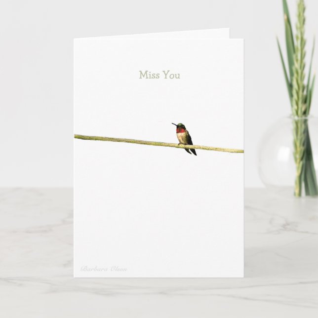 Miss You: leer innen Karte (Vorderseite)