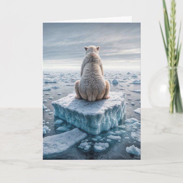 Miss You Polar Bear auf Iceberg Karte (Vorderseite)