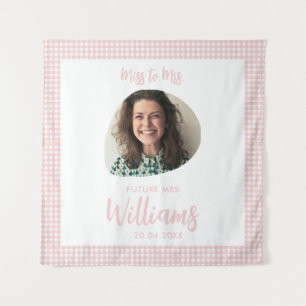 Miss zu Mrs Banner Boho Brautparty Wandteppich