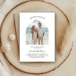 Miss zu Mrs Beach Arch Foto Bilap Brautparty Einladung