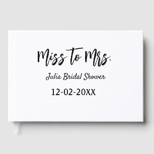 Miss zu Mrs Brautparty stilvoll einfache Namen hin Gästebuch