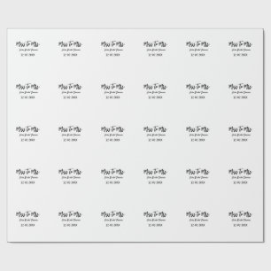 Miss zu Mrs. Brautparty stylish simple add name Geschenkpapier