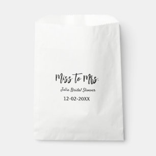 Miss zu Mrs. Brautparty stylish simple add name Geschenktütchen