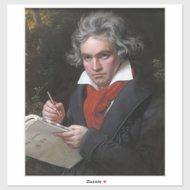 Missa Solemnis: Ludwig Beethoven Klassische Musik Aufkleber (Blatt)