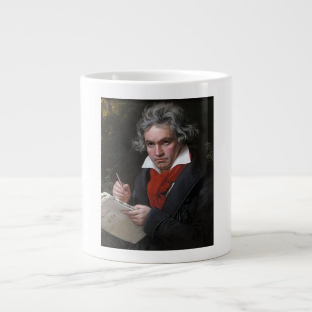 Missa Solemnis: Ludwig Beethoven Klassische Musik Jumbo-Tasse (Vorderseite)
