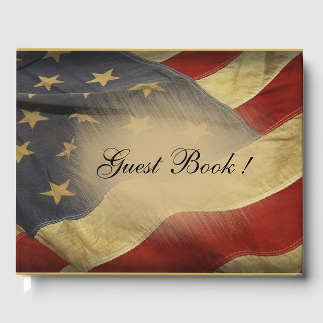 Missbehagen in der US-Flagge - Gästebuch (Vorderseite)