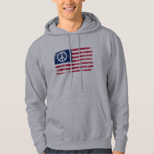 Missbehagen über das amerikanische Flag & Peace-Sy Hoodie