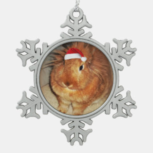 MissbilligenHäschen-Sankt-Verzierung Schneeflocken Zinn-Ornament