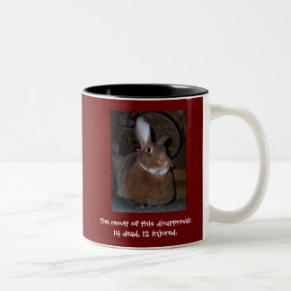 Missbilligenkaninchen-Tasse 2 Zweifarbige Tasse