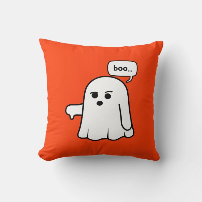 Missbilligung des Ghost-Boo-Wurfkissens Kissen (Vorderseite)
