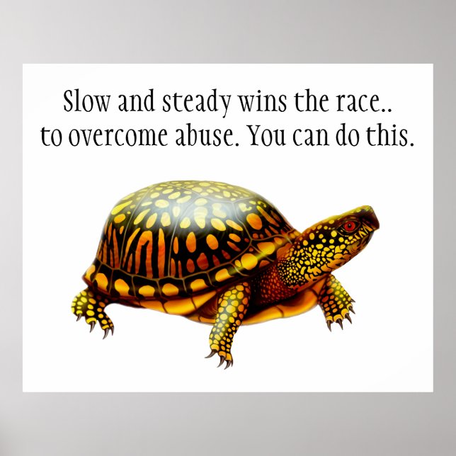 Missbrauch Überlebende Schildkröte Inspiration Pos Poster (Vorne)