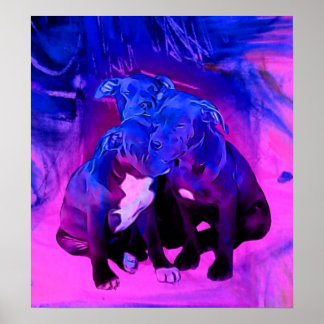 Missbrauchte Pit Bull Welpe Hunde, Glaube, Hoffnun Poster