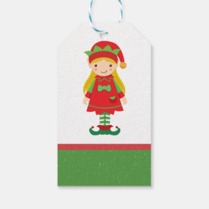 Misses Elf und Candy Canes Gift Bag Geschenkanhänger