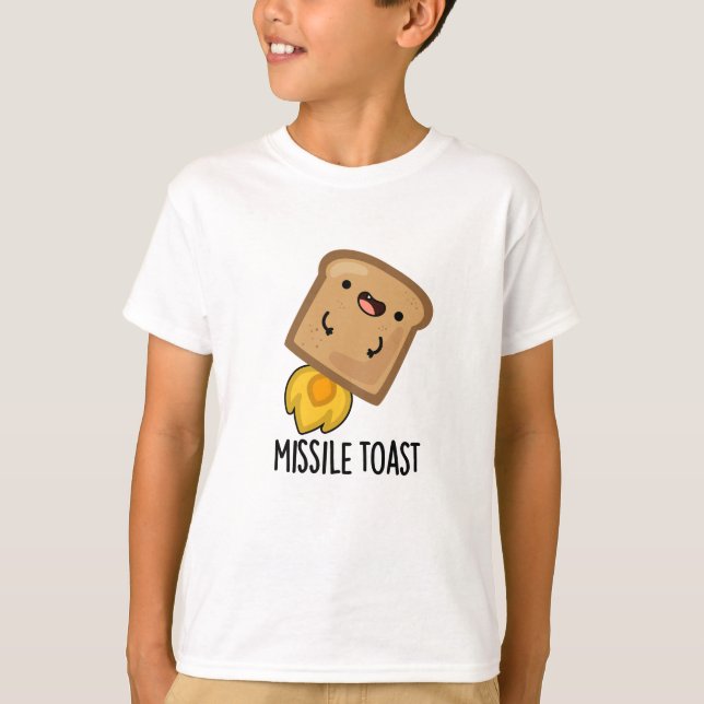 Missile Toast Funny Mistletoe Puns T-Shirt (Vorderseite)