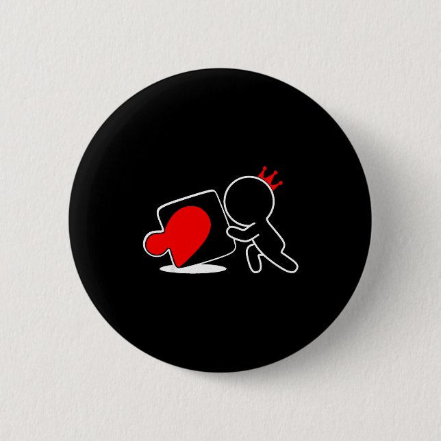 Missing Ece Heart Puzzle Couple Matching Valentine Button (Vorderseite)