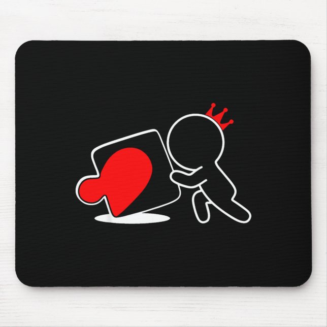 Missing Ece Heart Puzzle Couple Matching Valentine Mousepad (Vorne)