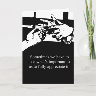 Missing you, prison greeting card. karte