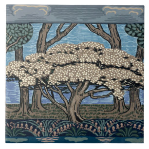 Mission, Arts & Crafts May Tree von Walter Crane Fliese
