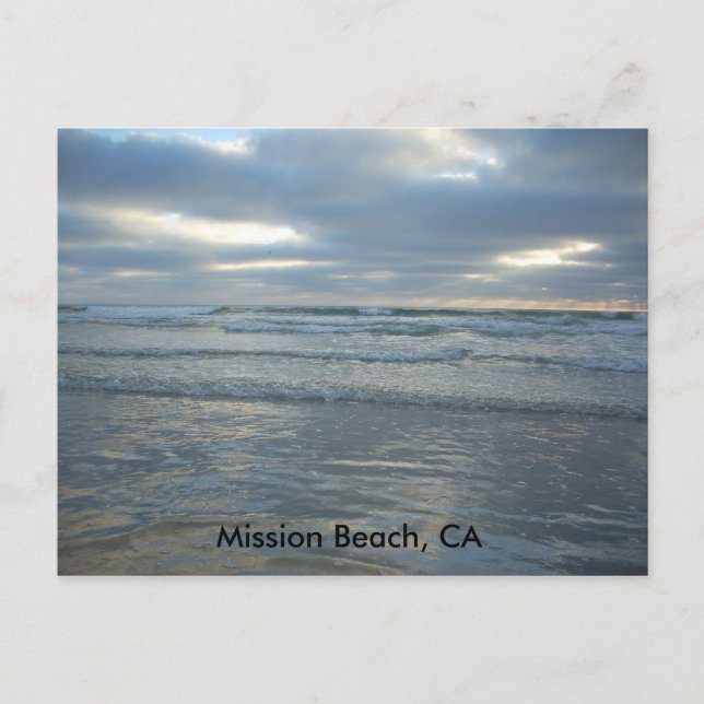 Mission Beach, CA Postkarte (Vorderseite)