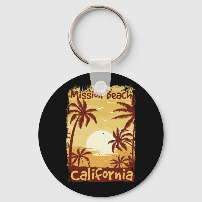 Mission Beach California Schlüsselanhänger (Vorderseite)