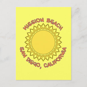 Mission Beach, San Diego, Kalifornien Postkarte