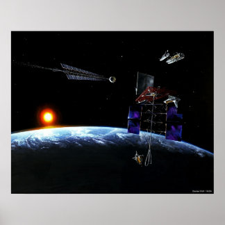 Mission bei einem Asteroid Poster