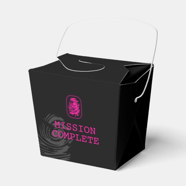 Mission Complete Spy-Party Geschenkschachtel (Vorderseite)