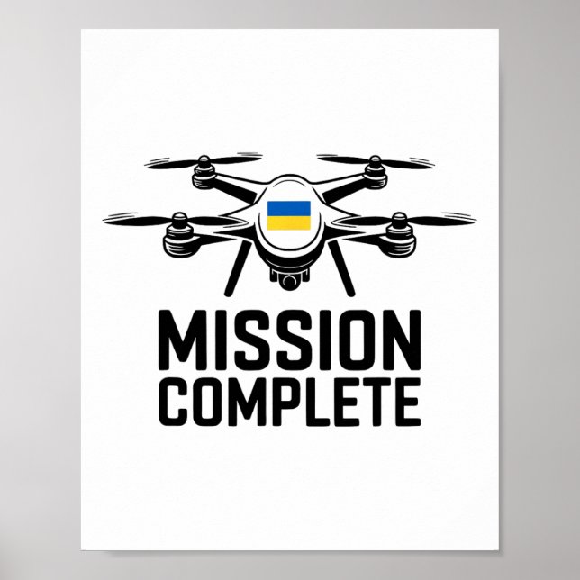 Mission Complete Ukraine Funny Quote  Poster (Vorne)