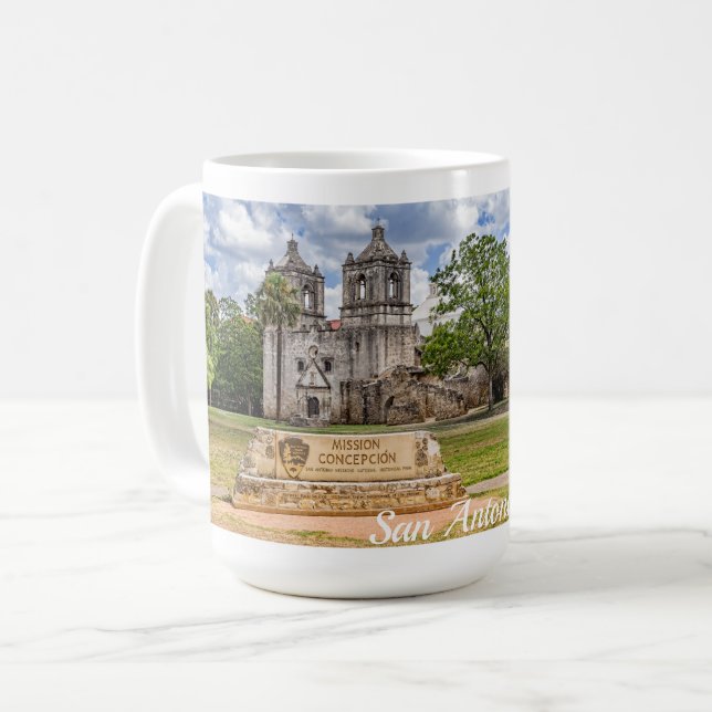 Mission Concepción, Eiskreuz, Tasse des Kaffees (Vorderseite Links)