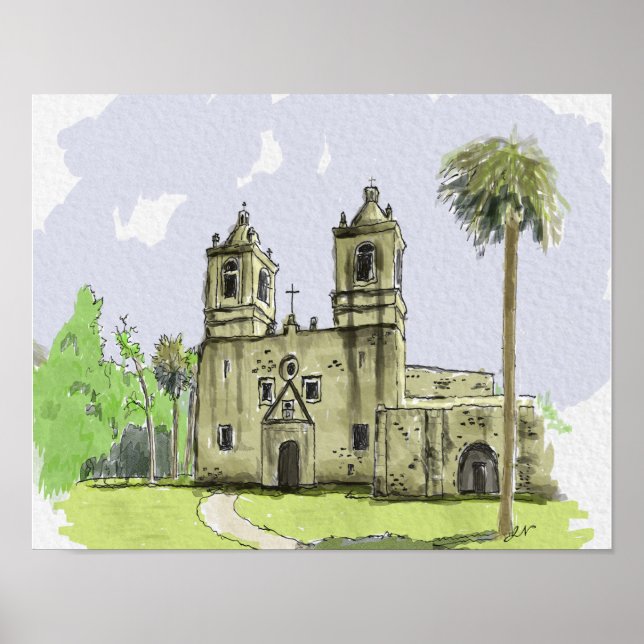 Mission Concepción San Antonio Texas Poster (Vorne)