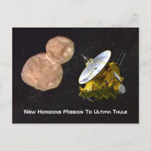 Mission der neuen Horizonte nach Ultima Thule Postkarte