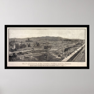 Mission District San Francisco Foto 1906 Poster