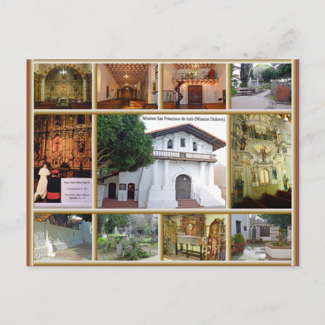 Mission Dolores Postkarte (Vorderseite)