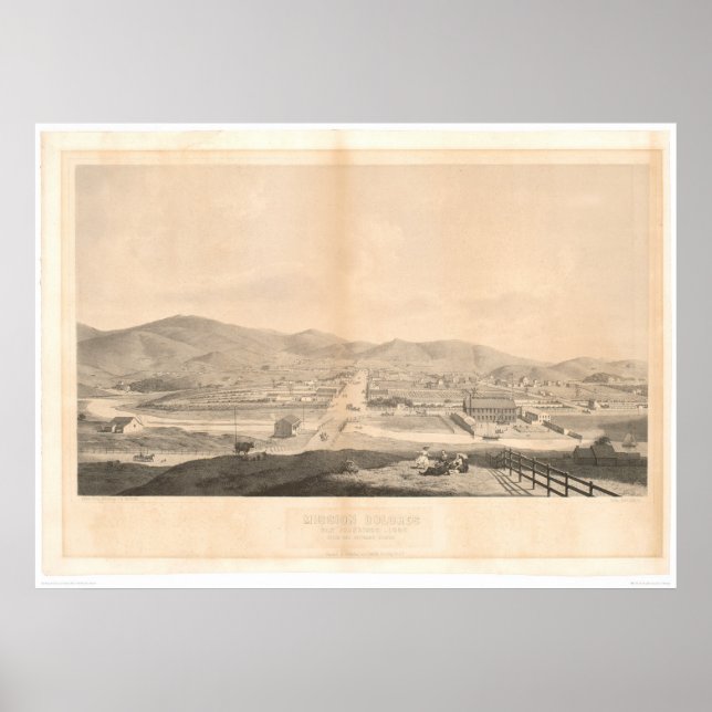 Mission Dolores, San Francisco 1860 (1097A) Poster (Vorne)