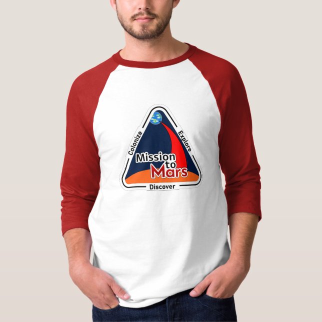 Mission in Mars - 3/4 Raglan T-Shirt (Vorderseite)