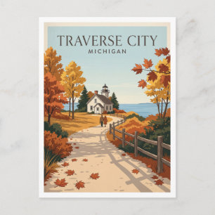 Mission Point Leuchtturm Traverse City Michigan Postkarte