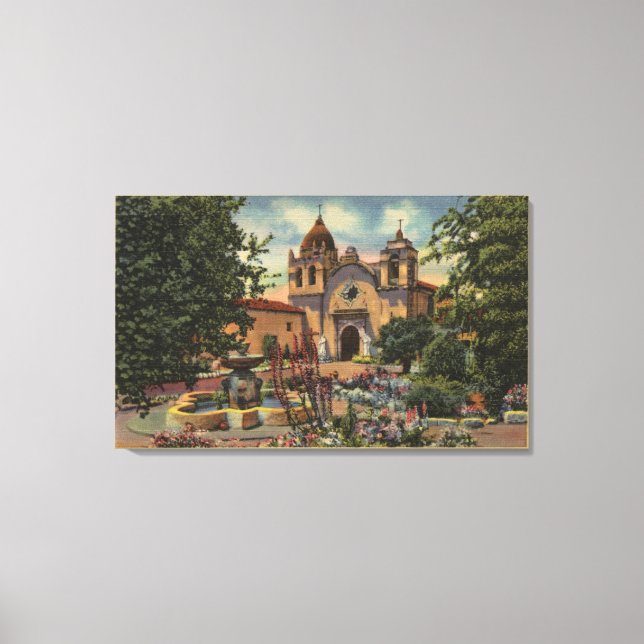 Mission San Carlos de Borromeo de Monterey Leinwanddruck (Vorderseite)