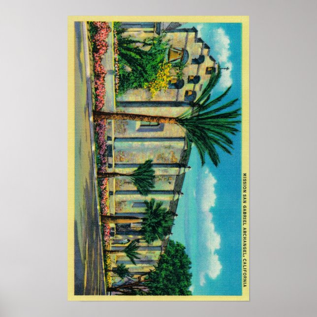 Mission San GabrielSan Garbriel, CA Poster (Vorne)
