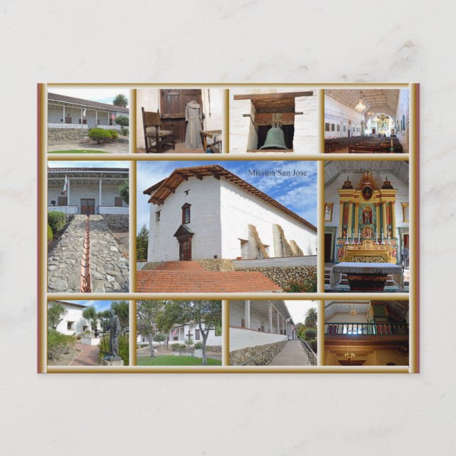 Mission San Jose Postkarte (Vorderseite)