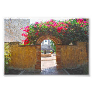 Mission San Juan Capistrano Courtyard Archway Fotodruck
