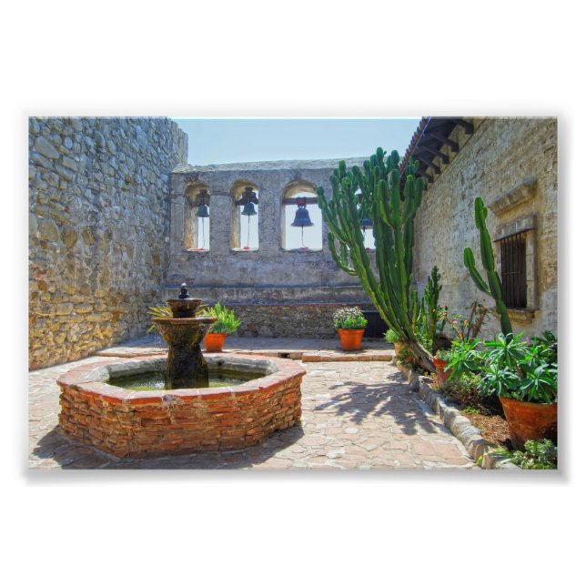 Mission San Juan Capistrano Courtyard Fotodruck (Vorne)