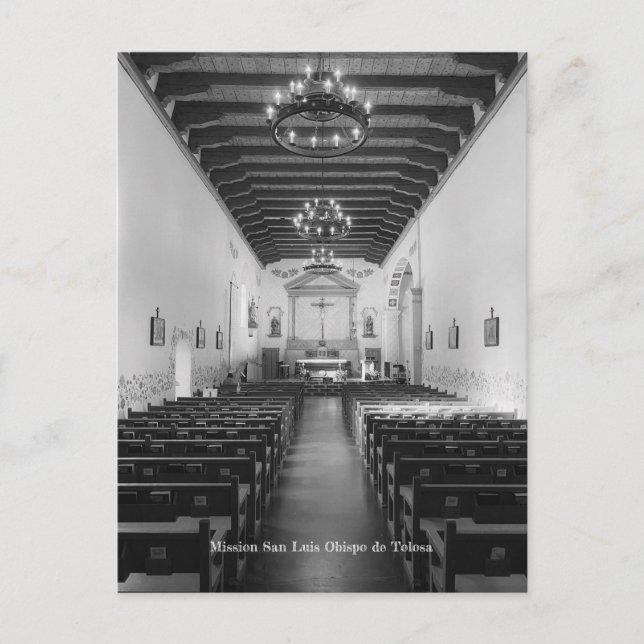 Mission San Luis Obispo de Tolosa Postkarte (Vorderseite)