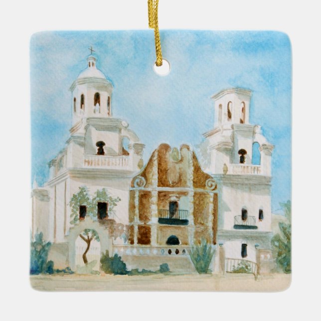 Mission San Xavier del Bac Keramikornament (Vorderseite)