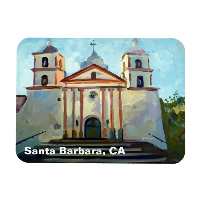 Mission Santa Barbara, CA, USA Magnet (Horizontal)
