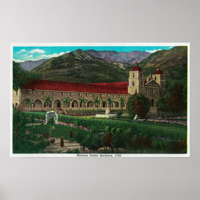 Mission Santa Barbara Poster (Vorne)