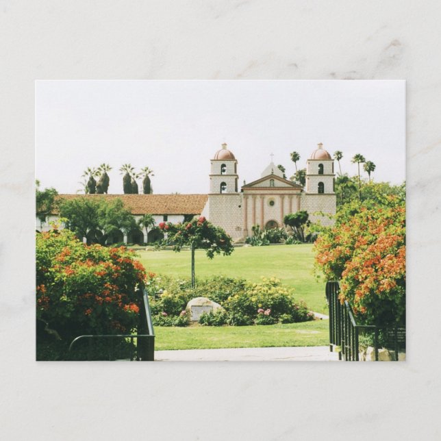 Mission Santa Barbara Postkarte (Vorderseite)